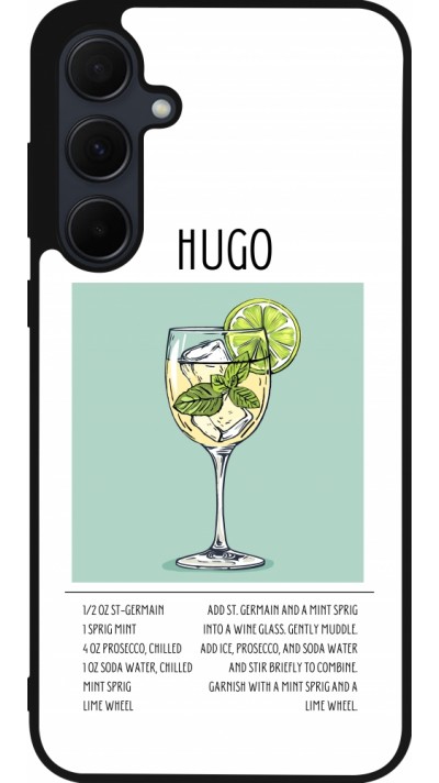 Samsung Galaxy A55 5G Case Hülle - Silikon schwarz Cocktail Rezept Hugo