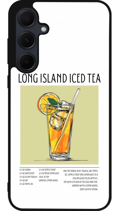 Samsung Galaxy A55 5G Case Hülle - Silikon schwarz Cocktail Rezept Long Island Ice Tea