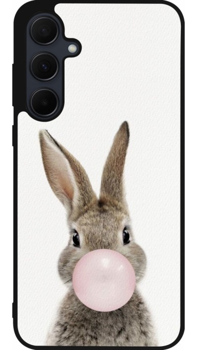 Samsung Galaxy A55 5G Case Hülle - Silikon schwarz Easter 2023 bubble gum bunny