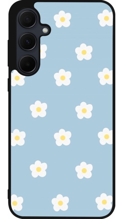 Samsung Galaxy A55 5G Case Hülle - Silikon schwarz Easter 2024 daisy flower