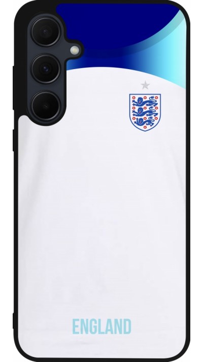 Samsung Galaxy A55 5G Case Hülle - Silikon schwarz England 2022 personalisierbares Fußballtrikot