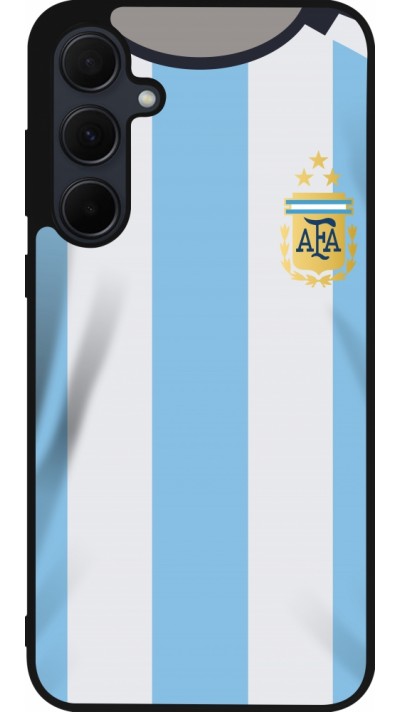 Samsung Galaxy A55 5G Case Hülle - Silikon schwarz Argentinien 2022 personalisierbares Fussballtrikot