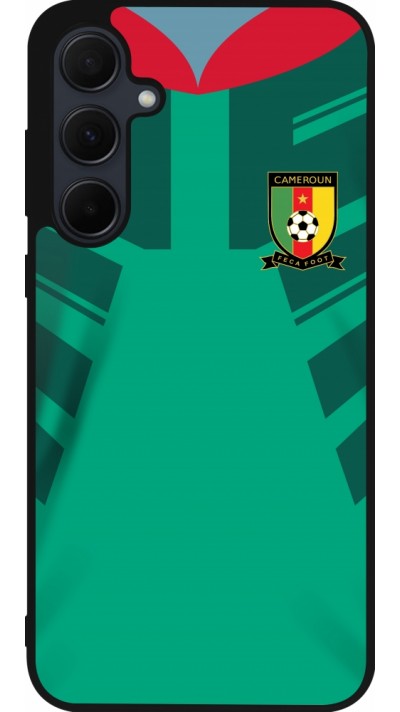 Samsung Galaxy A55 5G Case Hülle - Silikon schwarz Kamerun 2022 personalisierbares Fussballtrikot