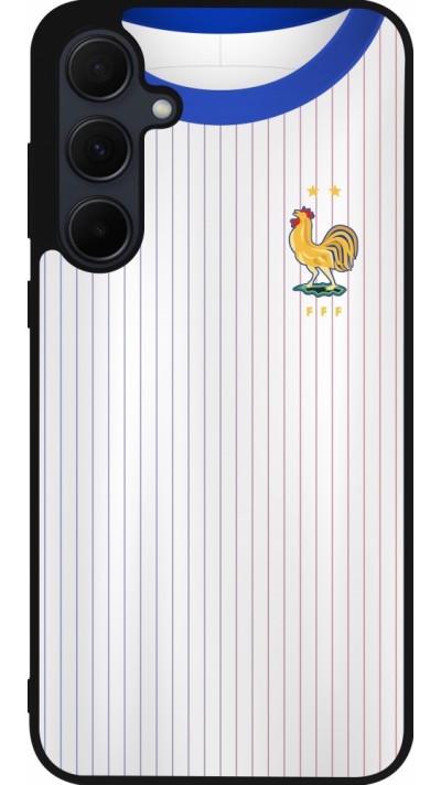 Samsung Galaxy A55 5G Case Hülle - Silikon schwarz Frankreich Away personalisierbares Fussballtrikot