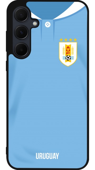 Samsung Galaxy A55 5G Case Hülle - Silikon schwarz Uruguay 2022 personalisierbares Fussballtrikot