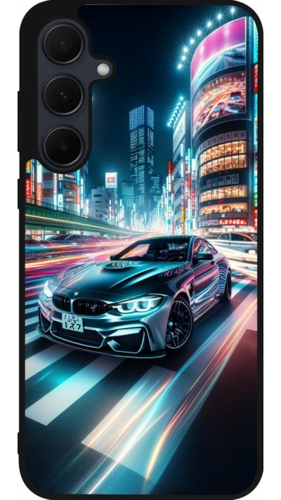 Samsung Galaxy A55 5G Case Hülle - Silikon schwarz BMW M4 Tokio Nacht