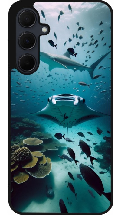 Samsung Galaxy A55 5G Case Hülle - Silikon schwarz Manta Lagune Reinigung