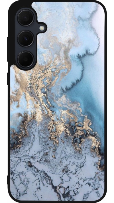 Samsung Galaxy A55 5G Case Hülle - Silikon schwarz Marble 04