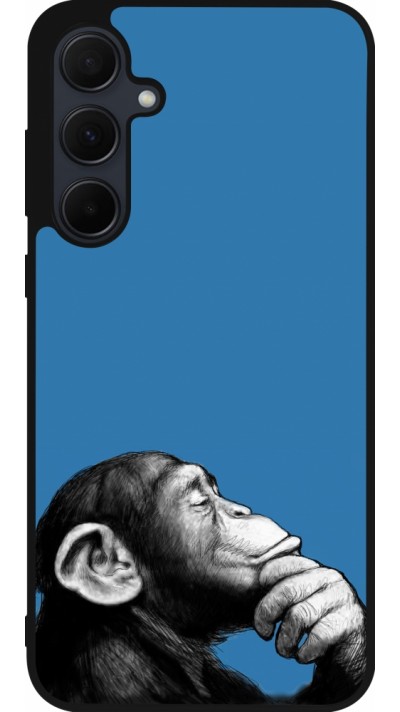 Samsung Galaxy A55 5G Case Hülle - Silikon schwarz Monkey Pop Art