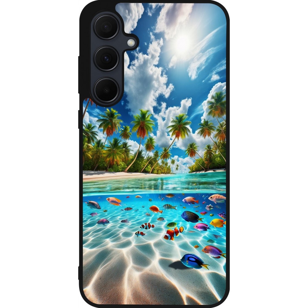 Samsung Galaxy A55 5G Case Hülle - Silikon schwarz Strandparadies