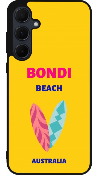 Coque Samsung Galaxy A55 5G - Silicone rigide noir Pop Summer Destination Bondi