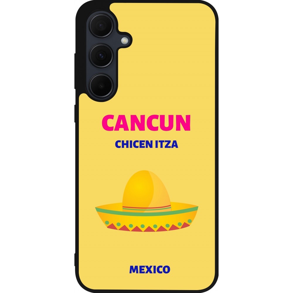 Coque Samsung Galaxy A55 5G - Silicone rigide noir Pop Summer Destination Cancun