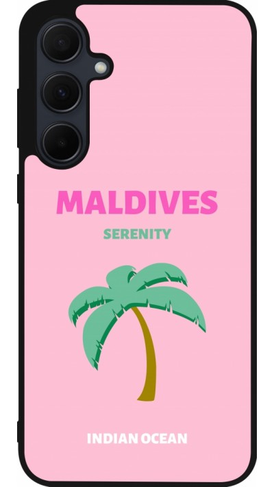 Coque Samsung Galaxy A55 5G - Silicone rigide noir Pop Summer Destination Maldives