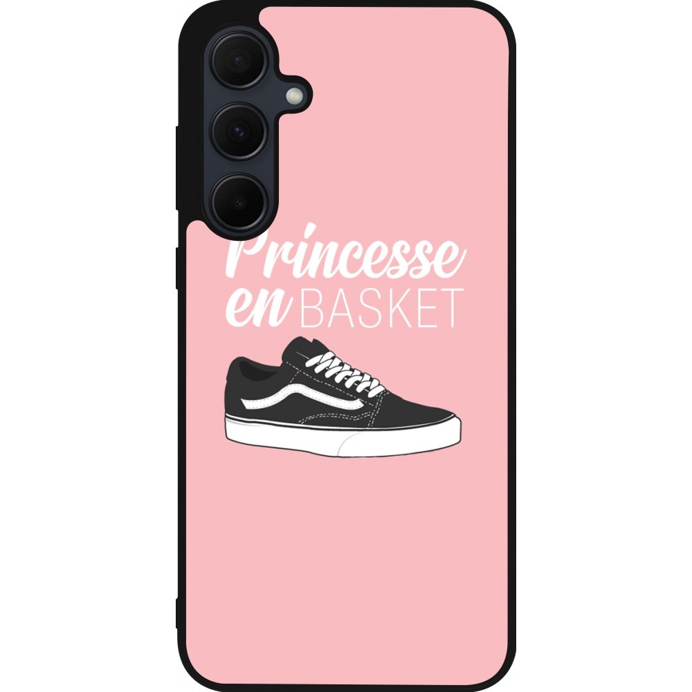 Samsung Galaxy A55 5G Case Hülle - Silikon schwarz princesse en basket