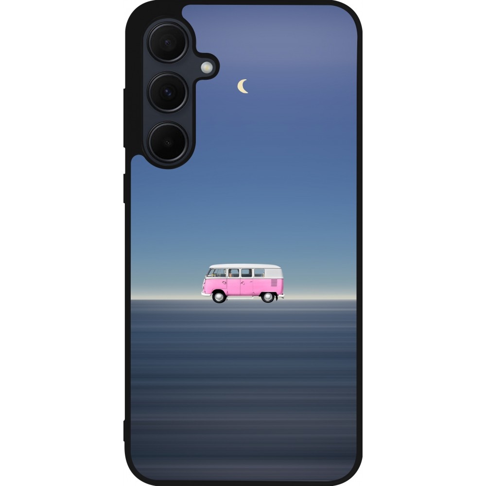 Samsung Galaxy A55 5G Case Hülle - Silikon schwarz Spring 23 pink bus