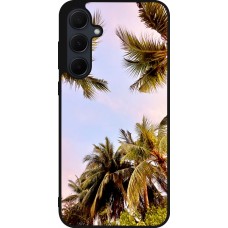 Samsung Galaxy A55 5G Case Hülle - Silikon schwarz Summer 2023 palm tree vibe