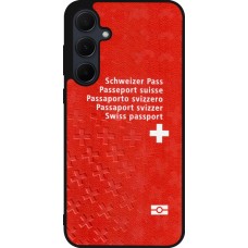 Samsung Galaxy A55 5G Case Hülle - Silikon schwarz Swiss Passport