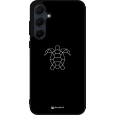 Samsung Galaxy A55 5G Case Hülle - Silikon schwarz Turtles lines on black