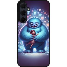 Samsung Galaxy A55 5G Case Hülle - Silikon schwarz Valentin 2024 Flauschige Liebe