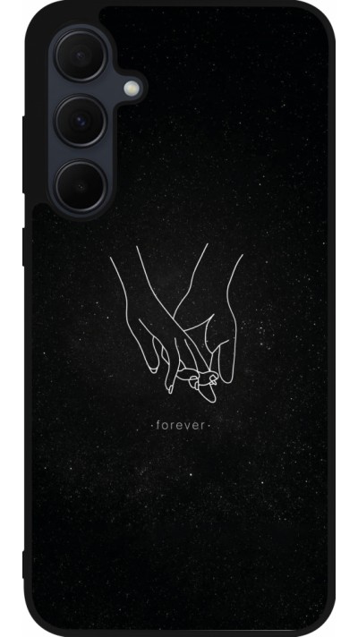 Samsung Galaxy A55 5G Case Hülle - Silikon schwarz Valentine 2023 hands forever