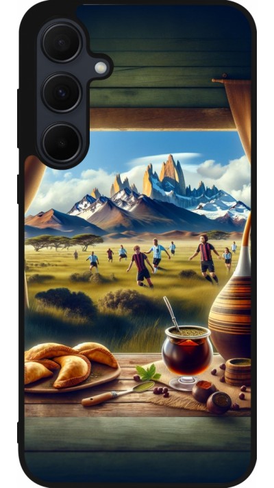 Samsung Galaxy A55 5G Case Hülle - Silikon schwarz Argentinische Vibes