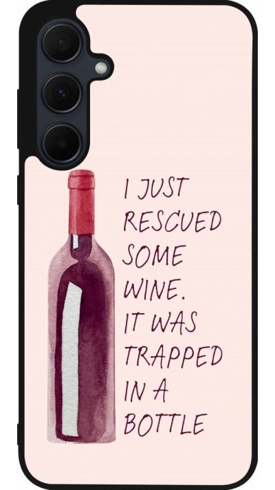 Samsung Galaxy A55 5G Case Hülle - Silikon schwarz I just rescued some wine