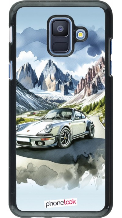 Coque Samsung Galaxy A6 - Porsche 911 Mountain Watercolor