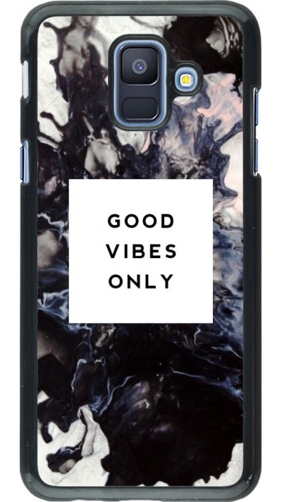 Hülle Samsung Galaxy A6 - Marble Good Vibes Only