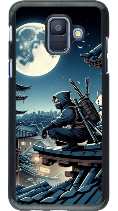 Coque Samsung Galaxy A6 - Ninja sous la lune