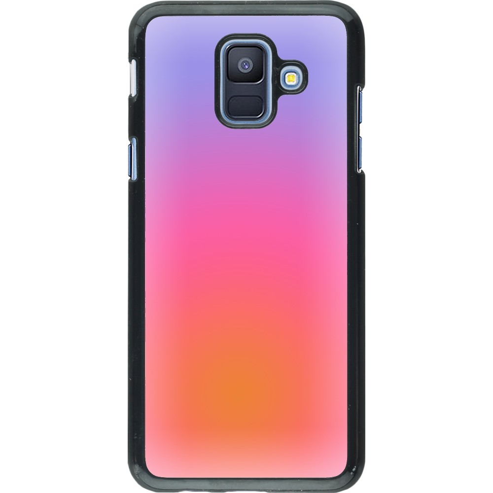 Samsung Galaxy A6 Case Hülle - Orange Pink Blue Gradient