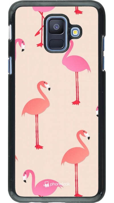 Hülle Samsung Galaxy A6 - Pink Flamingos Pattern