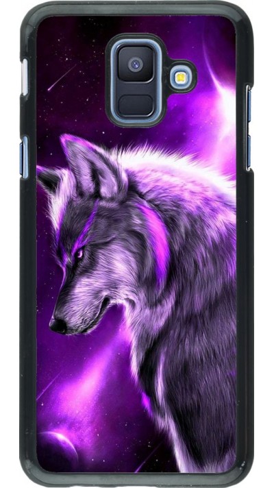 Hülle Samsung Galaxy A6 - Purple Sky Wolf