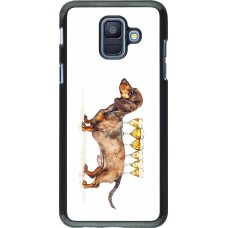 Samsung Galaxy A6 Case Hülle - Wine Teckel