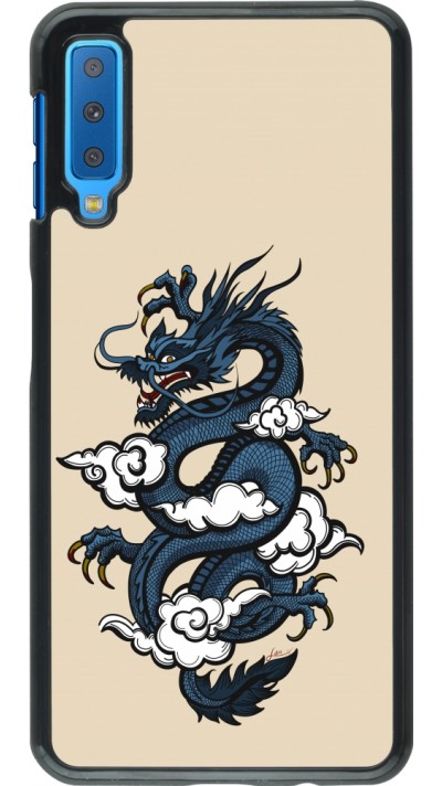 Samsung Galaxy A7 Case Hülle - Blue Dragon Tattoo