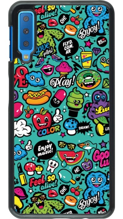 Samsung Galaxy A7 Case Hülle - Cartoons old school