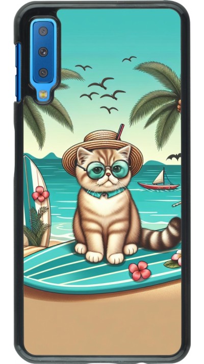 Samsung Galaxy A7 Case Hülle - Chat Surf Stil