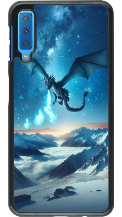 Samsung Galaxy A7 Case Hülle - Drache nächtliche Berg