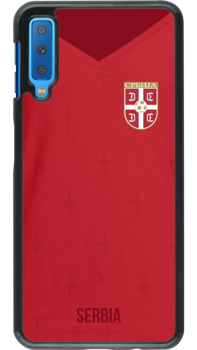 Samsung Galaxy A7 Case Hülle - Serbien 2022 personalisierbares Fussballtrikot