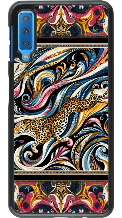 Samsung Galaxy A7 Case Hülle - Leopard Abstrakte Kunst