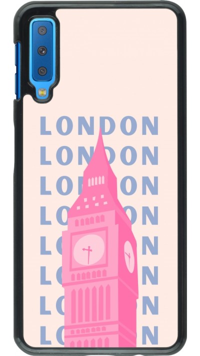 Samsung Galaxy A7 Case Hülle - London Pink Print