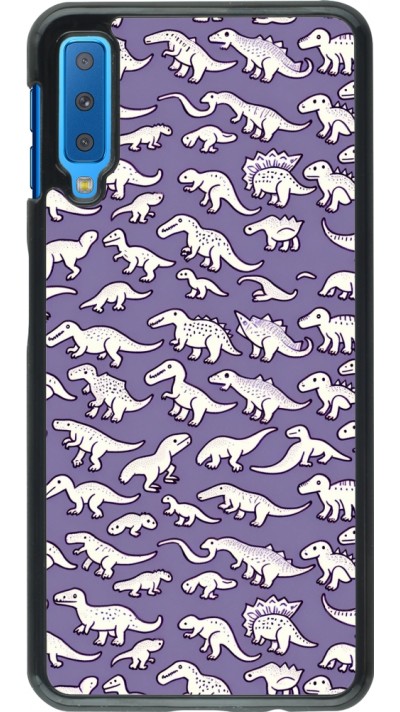 Samsung Galaxy A7 Case Hülle - Mini-Dino-Muster violett