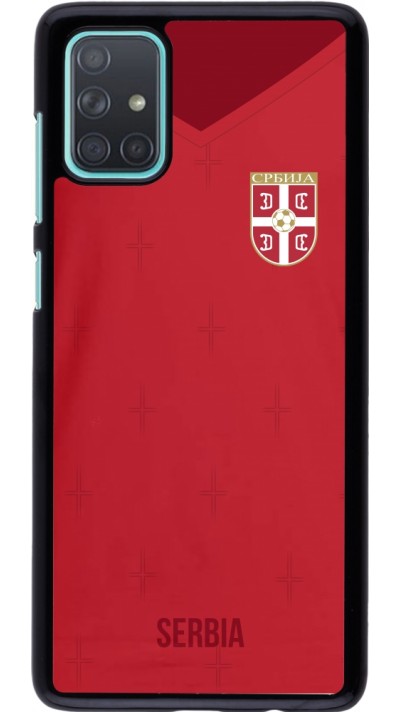 Samsung Galaxy A71 Case Hülle - Serbien 2022 personalisierbares Fussballtrikot