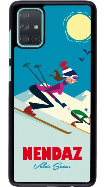 Samsung Galaxy A71 Case Hülle - Nendaz Ski Downhill