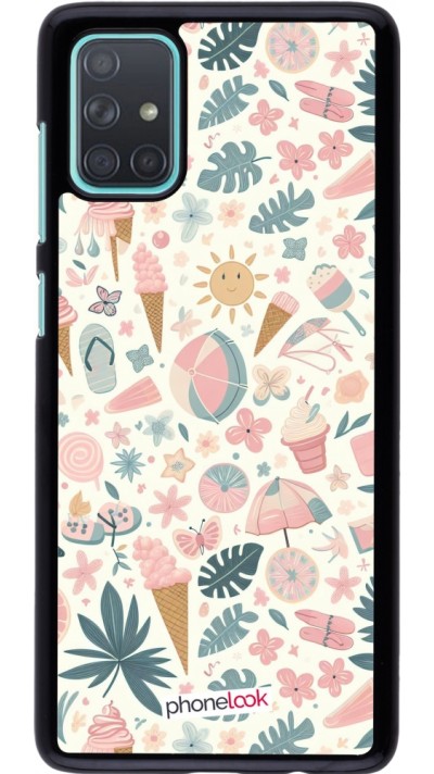 Samsung Galaxy A71 Case Hülle - Sommer Pink Muster