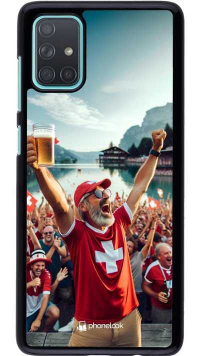 Samsung Galaxy A71 Case Hülle - Schweizer Sieg Fanzone Euro 2024