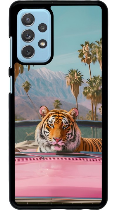 Samsung Galaxy A72 Case Hülle - Tiger Auto rosa