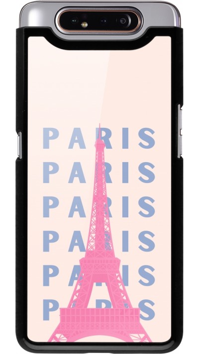 Samsung Galaxy A80 Case Hülle - Paris Pink Print