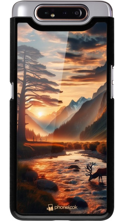 Coque Samsung Galaxy A80 - Valley Sunset Deer Tree