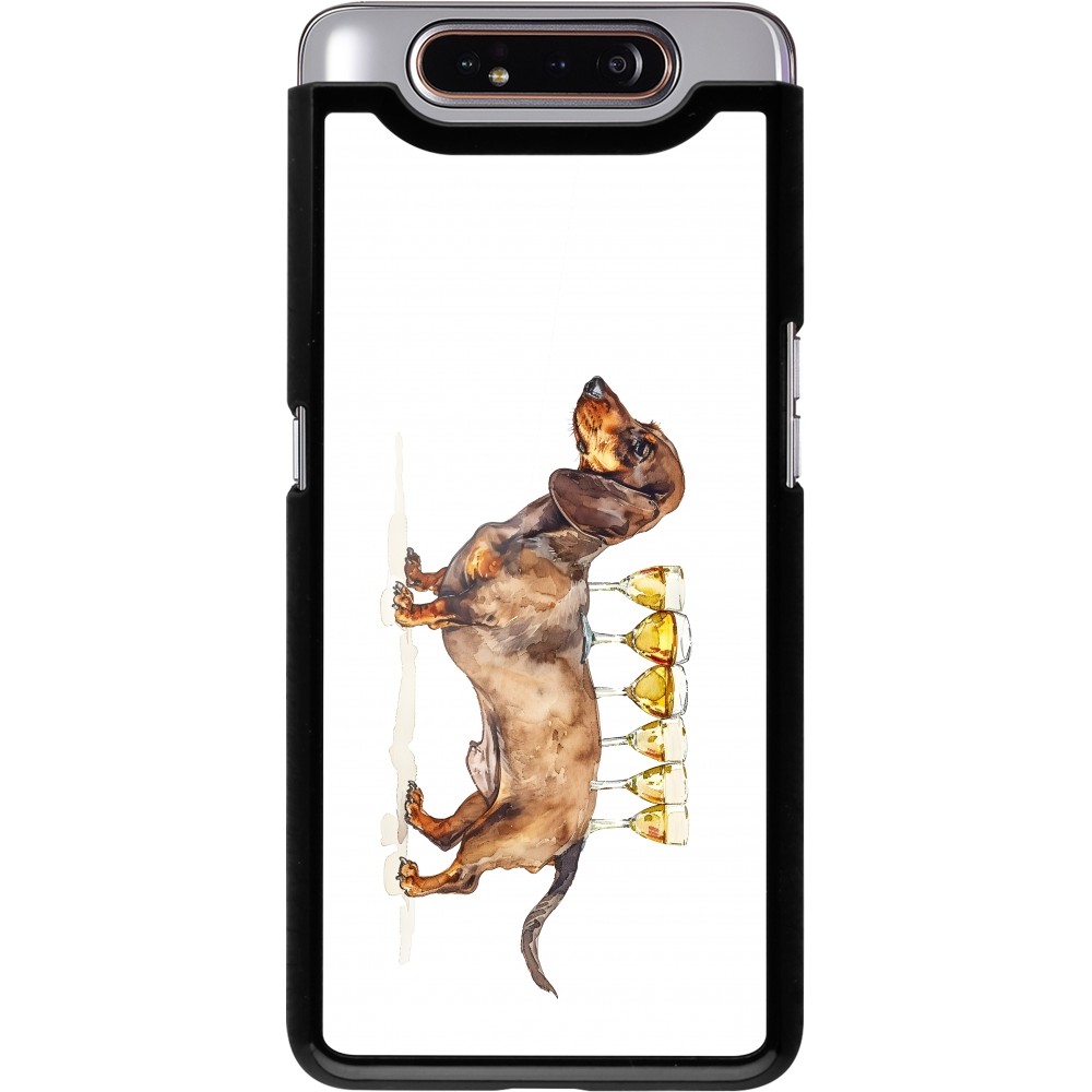 Samsung Galaxy A80 Case Hülle - Wine Teckel