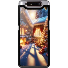 Samsung Galaxy A80 Case Hülle - Weihnachten Chalet Feerie